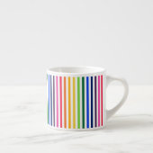 Regenboog en witte strepen espresso kop (Rechts)