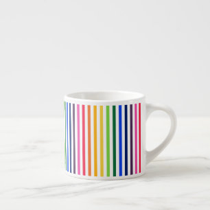 Regenboog en witte strepen espresso kop