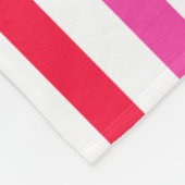 Regenboog en witte strepen fleece deken (Hoek)