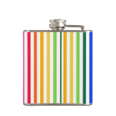 Regenboog en witte strepen heupfles (Achterkant)