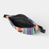 Regenboog en witte strepen heuptasje (Open)
