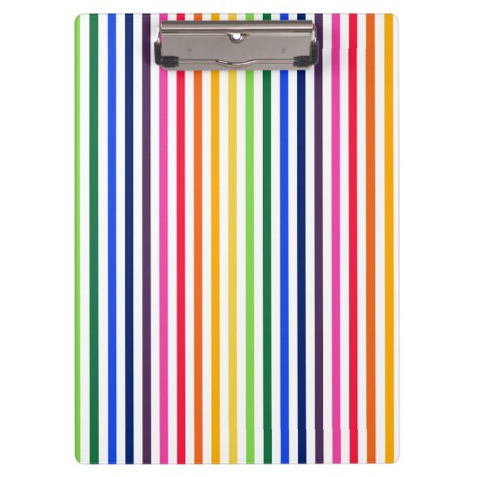 Regenboog en witte strepen klembord (Voorkant)