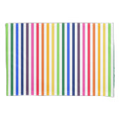 Regenboog en witte strepen kussensloop (Voorkant)