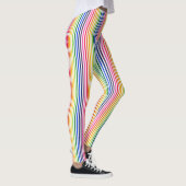Regenboog en witte strepen leggings (Rechts)