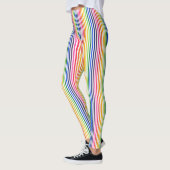 Regenboog en witte strepen leggings (Links)