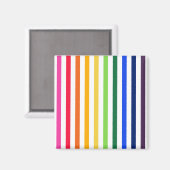 Regenboog en witte strepen magneet (Voorkant / Achterkant)
