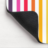 Regenboog en witte strepen muismat (Hoek)