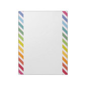 Regenboog en witte strepen notitieblok (Linkerzijde)