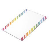 Regenboog en witte strepen notitieblok (Schuin)