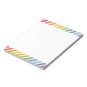 Regenboog en witte strepen notitieblok (Linkerzijde)