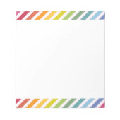 Regenboog en witte strepen notitieblok (Voorkant)