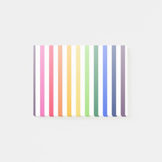 Regenboog en witte strepen post-it® notes (Voorkant)