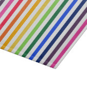 Regenboog en witte strepen snijplank (Hoek)