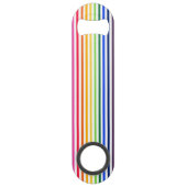 Regenboog en witte strepen speed flessenopener (Voorkant)