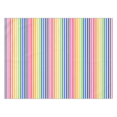 Regenboog en witte strepen tafelkleed (Voorkant (Horizontaal))