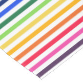 Regenboog en witte strepen tafelkleed (Gekanteld)