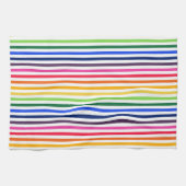 Regenboog en witte strepen theedoek (Horizontaal)