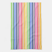 Regenboog en witte strepen theedoek (Verticaal)