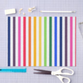 Regenboog en witte strepen tissuepapier (Craft)