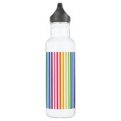 Regenboog en witte strepen waterfles  (Rechts)