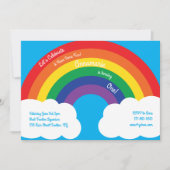 Regenboog en wolken 1e verjaardag Schattigee uitno Kaart (Voorkant)