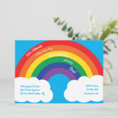 Regenboog en wolken 1e verjaardag Schattigee uitno Kaart (Staand voorkant)