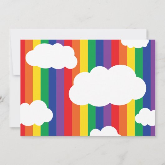 Regenboog en wolken 1e verjaardag Schattigee uitno Kaart (Achterkant)