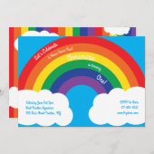 Regenboog en wolken 1e verjaardag Schattigee uitno Kaart (Voorkant / Achterkant)