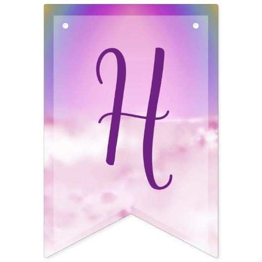 Regenboog en wolken: feestdag vlaggetjes (Tweede vlag)