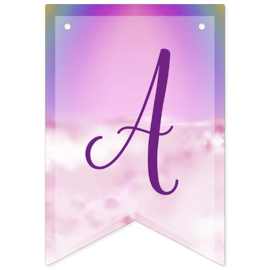 Regenboog en wolken: feestdag vlaggetjes (Derde vlag)