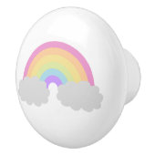 Regenboog en wolken keramische knop (Rechts)