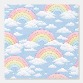 Regenboog en Wolken Kinderkamer Behang (Voorkant)