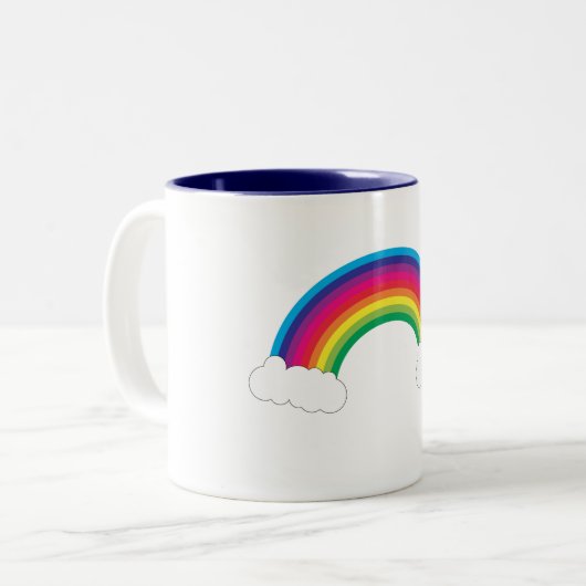 Regenboog en wolken Mok (Voorkant links)
