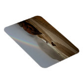 Regenboog en wolken op de rivier de Oregon Magneet (Rechterzijde)