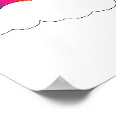 regenboog en wolken poster (Hoek)