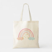 Regenboog en wolken tote bag (Achterkant)