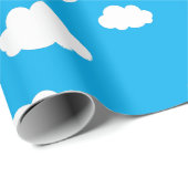 Regenboog en wolken verhelpen 1e verjaardag cadeaupapier (Rol Hoek)