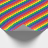 Regenboog en wolken verhelpen 1e verjaardag cadeaupapier (Hoek)