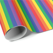 Regenboog en wolken verhelpen 1e verjaardag cadeaupapier (Rol Hoek)