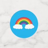 Regenboog en wolken verhelpen 1e verjaardag confetti (Kleine voorkant)