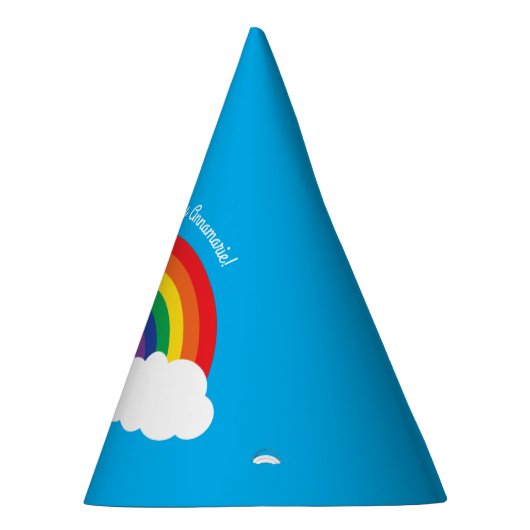 Regenboog en wolken verhelpen 1e verjaardag feesthoedjes (Rechts)