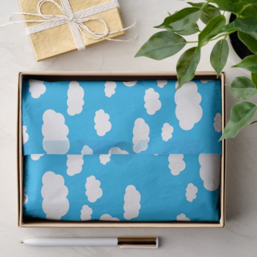 Regenboog en wolken verhelpen 1e verjaardag tissuepapier (Geschenk)