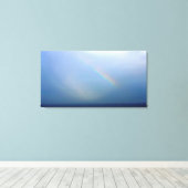 Regenboog en Zee Canvas Afdruk (Insitu (Houten vloer))