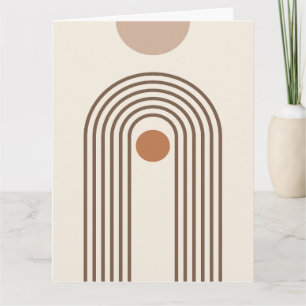Regenboog en Zon, Boho Abstracte Geometrische Kuns Kaart
