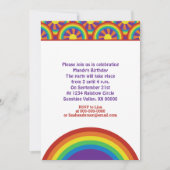 Regenboog- en zon grafisch patroon in stijl van de kaart (Voorkant)