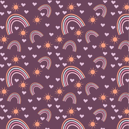 Regenboog en zon kussen