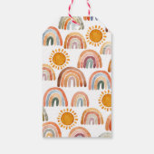 Regenboog en zonneschijn Dank u Baby shower Cadeaulabel (Achterkant)