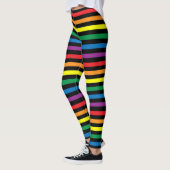Regenboog en zwart gestreepte leggings (Links)