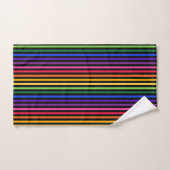 Regenboog en zwarte strepen bad handdoek (Handdoek)
