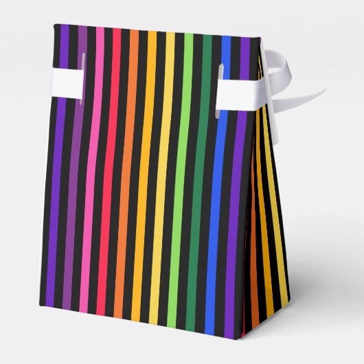 Regenboog en zwarte strepen bedankdoosjes (Achterkant)